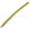 Pulsera Solida 03.213.0378.07 Oro Laminado, Mate, Tono Dorado (Thickness, 7 Inches Length)