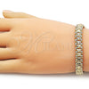 Pulsera Solida 03.213.0381.07 Oro Laminado, Mate, Tono Dorado (Grosor 08.5 MM, 8 Pulgadas de Largo)