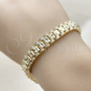 Pulsera Solida 03.213.0381.07 Oro Laminado, Mate, Tono Dorado (Grosor 08.5 MM, 8 Pulgadas de Largo)