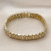 Pulsera Solida 03.213.0381.07 Oro Laminado, Mate, Tono Dorado (Grosor 08.5 MM, 8 Pulgadas de Largo)