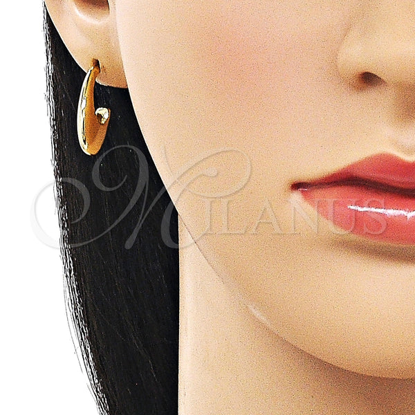 Arete Dormilona 02.213.0827 Oro Laminado, Pulido, Tono Dorado