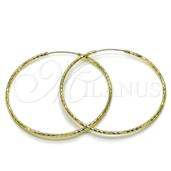 Argolla Grande 02.213.0832.60 Oro Laminado, Diamantado, Tono Dorado