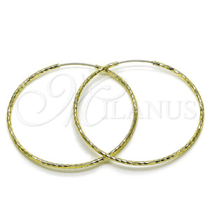 Argolla Grande 02.213.0832.60 Oro Laminado, Diamantado, Tono Dorado