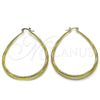 Argolla Mediana 02.213.0833.50 Oro Laminado, Diseño de Hueco, Diamantado, Tono Dorado