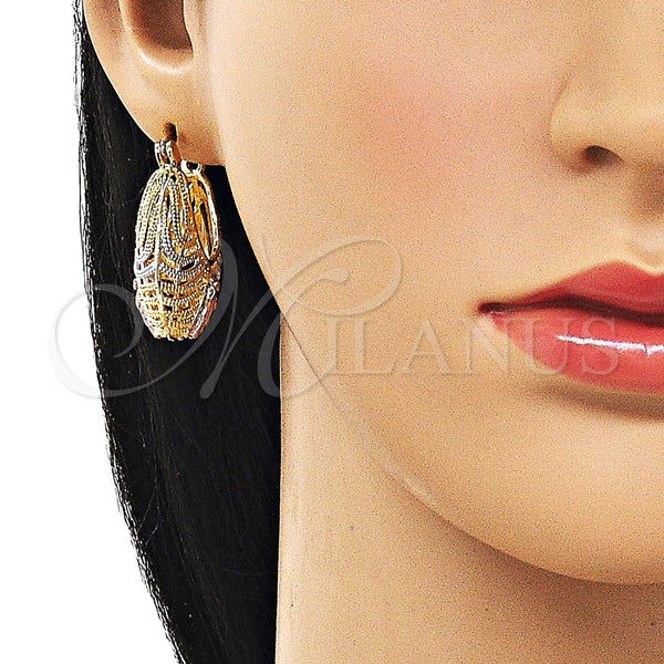 Argolla Mediana 02.196.0234.30 Oro Laminado, Diseño de San Judas, Diamantado, Tres Tonos