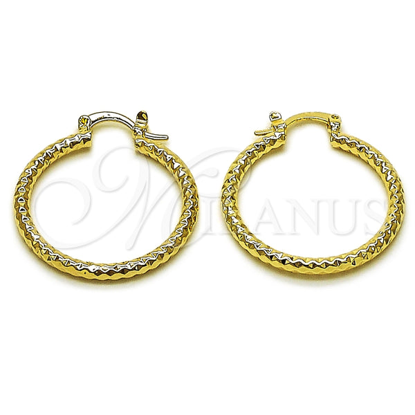 Argolla Mediana 02.170.0544.30 Oro Laminado, Diamantado, Tono Dorado