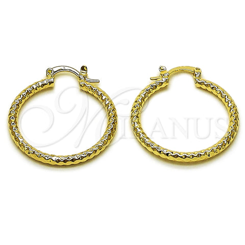 Argolla Mediana 02.170.0544.30 Oro Laminado, Diamantado, Tono Dorado