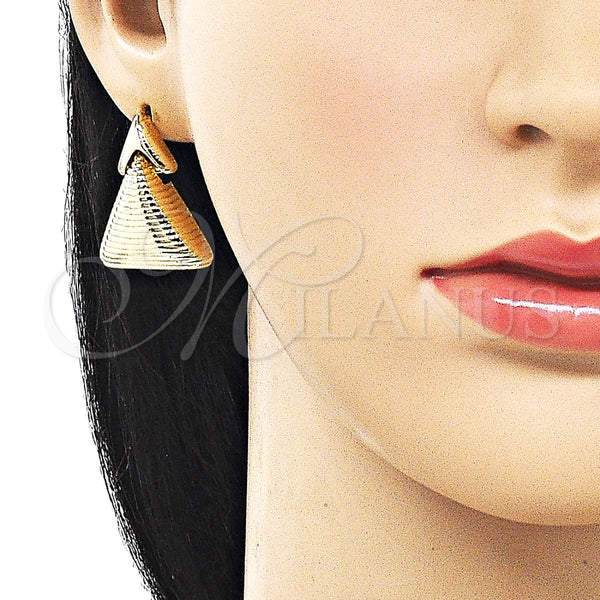 Arete Dormilona 02.170.0561 Oro Laminado, Pulido, Tono Dorado