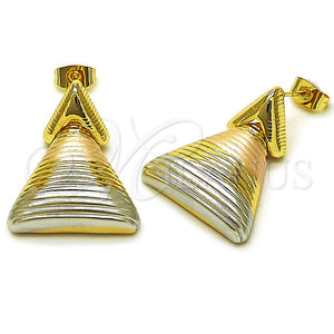 Arete Dormilona 02.170.0561.1 Oro Laminado, Pulido, Tres Tonos
