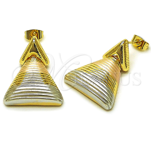 Arete Dormilona 02.170.0561.1 Oro Laminado, Pulido, Tres Tonos