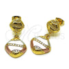 Arete Dormilona 02.170.0565.1 Oro Laminado, Pulido, Tres Tonos