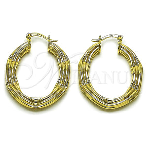 Argolla Mediana 02.170.0570.30 Oro Laminado, Diseño de Hueco, Pulido, Tono Dorado