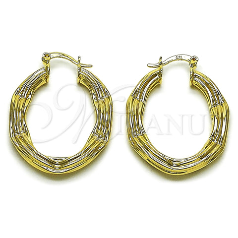 Argolla Mediana 02.170.0570.30 Oro Laminado, Diseño de Hueco, Pulido, Tono Dorado