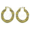 Argolla Mediana 02.170.0570.30 Oro Laminado, Diseño de Hueco, Pulido, Tono Dorado
