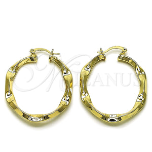 Argolla Mediana 02.170.0571.35 Oro Laminado, Diseño de Hueco, Pulido, Tono Dorado