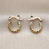 Argolla Pequeña 02.170.0296.1.10 Oro Laminado, Diamantado, Tono Dorado