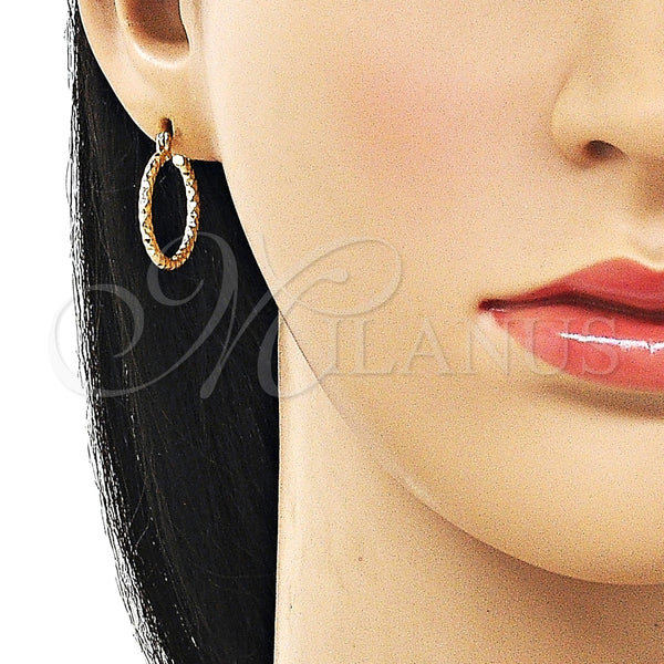 Argolla Pequeña 02.170.0296.1.20 Oro Laminado, Diamantado, Tono Dorado