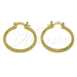 Argolla Mediana 02.170.0296.1.30 Oro Laminado, Diamantado, Tono Dorado