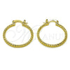 Argolla Mediana 02.170.0296.1.30 Oro Laminado, Diamantado, Tono Dorado