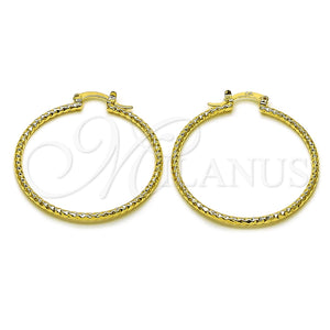 Argolla Mediana 02.170.0296.1.40 Oro Laminado, Diamantado, Tono Dorado