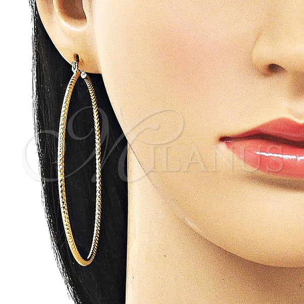 Argolla Extra Grande 02.170.0296.1.70 Oro Laminado, Pulido, Tono Dorado