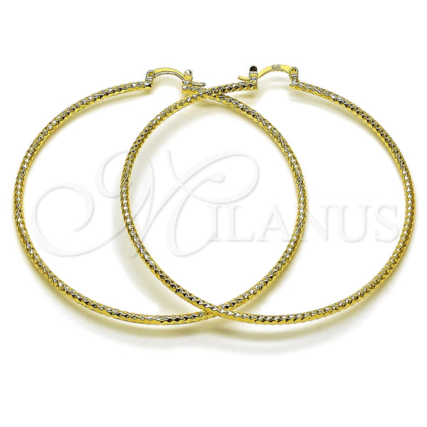 Argolla Extra Grande 02.170.0296.1.70 Oro Laminado, Pulido, Tono Dorado