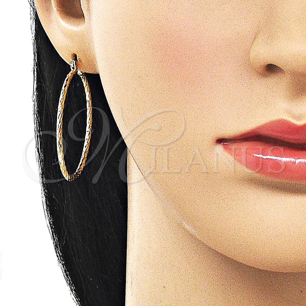 Argolla Mediana 02.170.0523.1.40 Oro Laminado, Diamantado, Tono Dorado