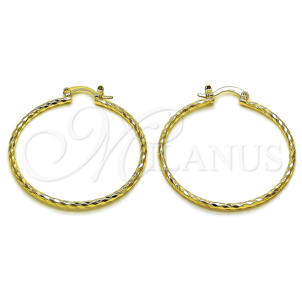 Argolla Mediana 02.170.0523.1.40 Oro Laminado, Diamantado, Tono Dorado