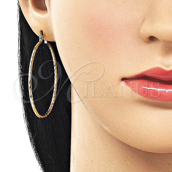 Argolla Extra Grande 02.170.0523.1.50 Oro Laminado, Diamantado, Tono Dorado