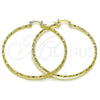 Argolla Extra Grande 02.170.0523.1.60 Oro Laminado, Diamantado, Tono Dorado