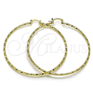 Argolla Extra Grande 02.170.0523.1.70 Oro Laminado, Diamantado, Tono Dorado