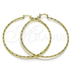 Argolla Extra Grande 02.170.0523.1.70 Oro Laminado, Diamantado, Tono Dorado