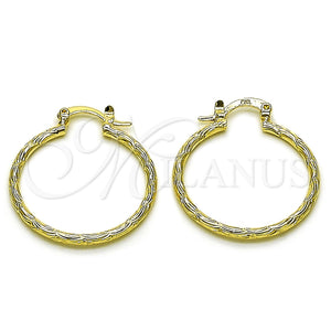Argolla Mediana 02.170.0573.30 Oro Laminado, Diamantado, Tono Dorado
