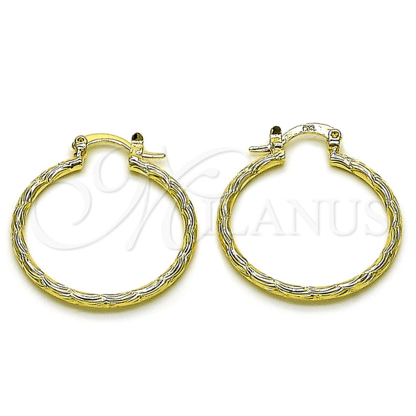 Argolla Mediana 02.170.0573.30 Oro Laminado, Diamantado, Tono Dorado
