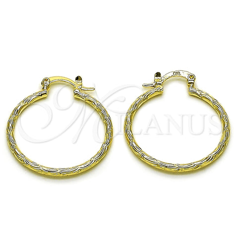 Argolla Mediana 02.170.0573.30 Oro Laminado, Diamantado, Tono Dorado