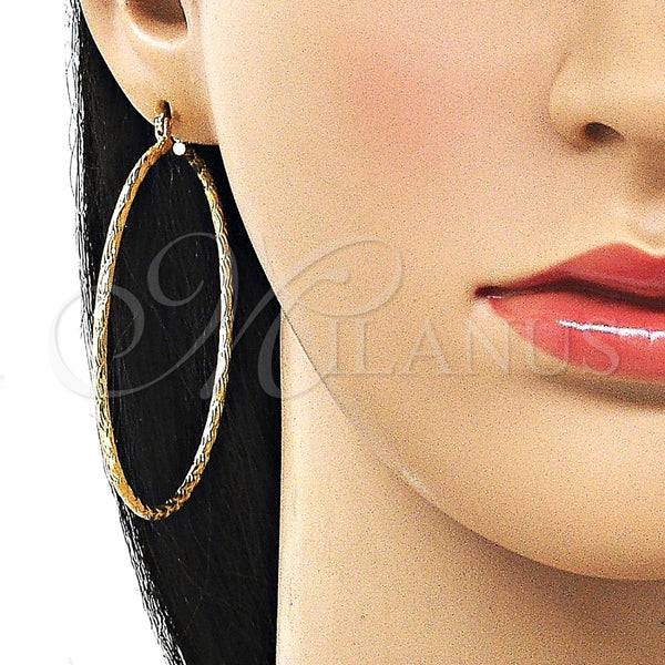 Argolla Grande 02.170.0573.60 Oro Laminado, Diamantado, Tono Dorado