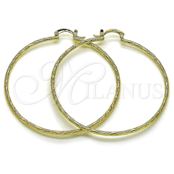 Argolla Grande 02.170.0573.60 Oro Laminado, Diamantado, Tono Dorado
