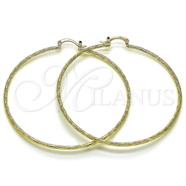 Argolla Extra Grande 02.170.0573.70 Oro Laminado, Diamantado, Tono Dorado