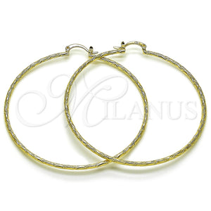 Argolla Extra Grande 02.170.0573.70 Oro Laminado, Diamantado, Tono Dorado
