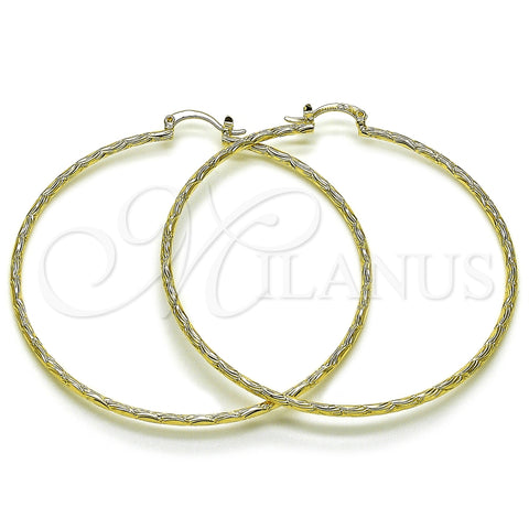 Argolla Extra Grande 02.170.0573.70 Oro Laminado, Diamantado, Tono Dorado