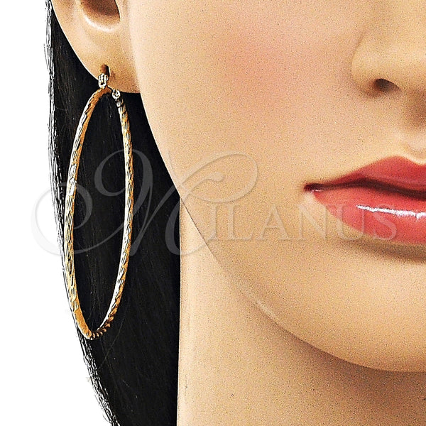 Argolla Grande 5.136.028.60 Oro Laminado, Diamantado, Tono Dorado