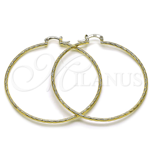 Argolla Grande 5.136.028.60 Oro Laminado, Diamantado, Tono Dorado