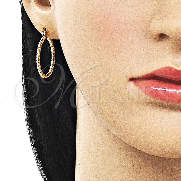 Argolla Pequeña 02.168.0036.25 Oro Laminado, Diamantado, Tono Dorado