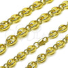 Gargantilla Elegante 04.213.0313.20 Oro Laminado, Diseño de Puff Mariner, Pulido, Tono Dorado (Grosor 09 MM, 20 Pulgadas de Largo)
