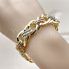 Pulsera Elegante 03.331.0102.1.08 Oro Laminado, Pulido, Tres Tonos (Thickness, 8 Inches Length)