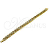 Pulsera Elegante 03.283.0493.07 Oro Laminado, con Zirconia Cubica Blanca, Pulido, Tono Dorado (Grosor 08 MM, 8 Pulgadas de Largo)