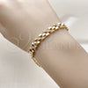Pulsera Elegante 03.283.0502.07 Oro Laminado, con Zirconia Cubica Blanca, Pulido, Tono Dorado (Grosor 06 MM, 7 Pulgadas de Largo)