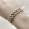 Pulsera Elegante 03.283.0503.07 Oro Laminado, con Zirconia Cubica Blanca, Pulido, Tono Dorado (Grosor 11.2 MM, 7 Pulgadas de Largo)