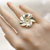 Anillo Elegante 01.428.0014 Oro Laminado, Diseño de Flor, Mate, Tono Dorado (One size fits all)