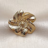 Anillo Elegante 01.428.0014 Oro Laminado, Diseño de Flor, Mate, Tono Dorado (One size fits all)